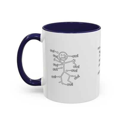 Funny 'Ow!' Stick Figure Coffee Mug