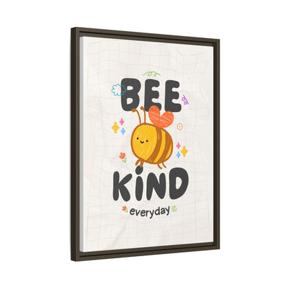 Bee Kind Framed Canvas Print Inspirational Kids Wall Art