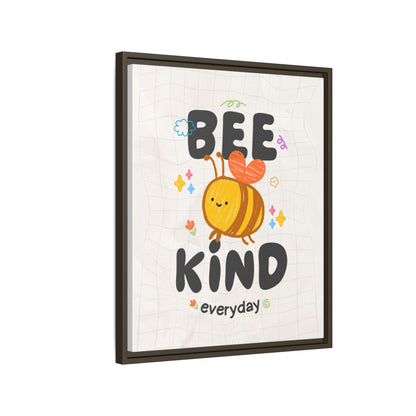 Bee Kind Framed Canvas Print Inspirational Kids Wall Art