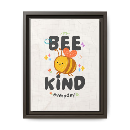 Bee Kind Framed Canvas Print Inspirational Kids Wall Art