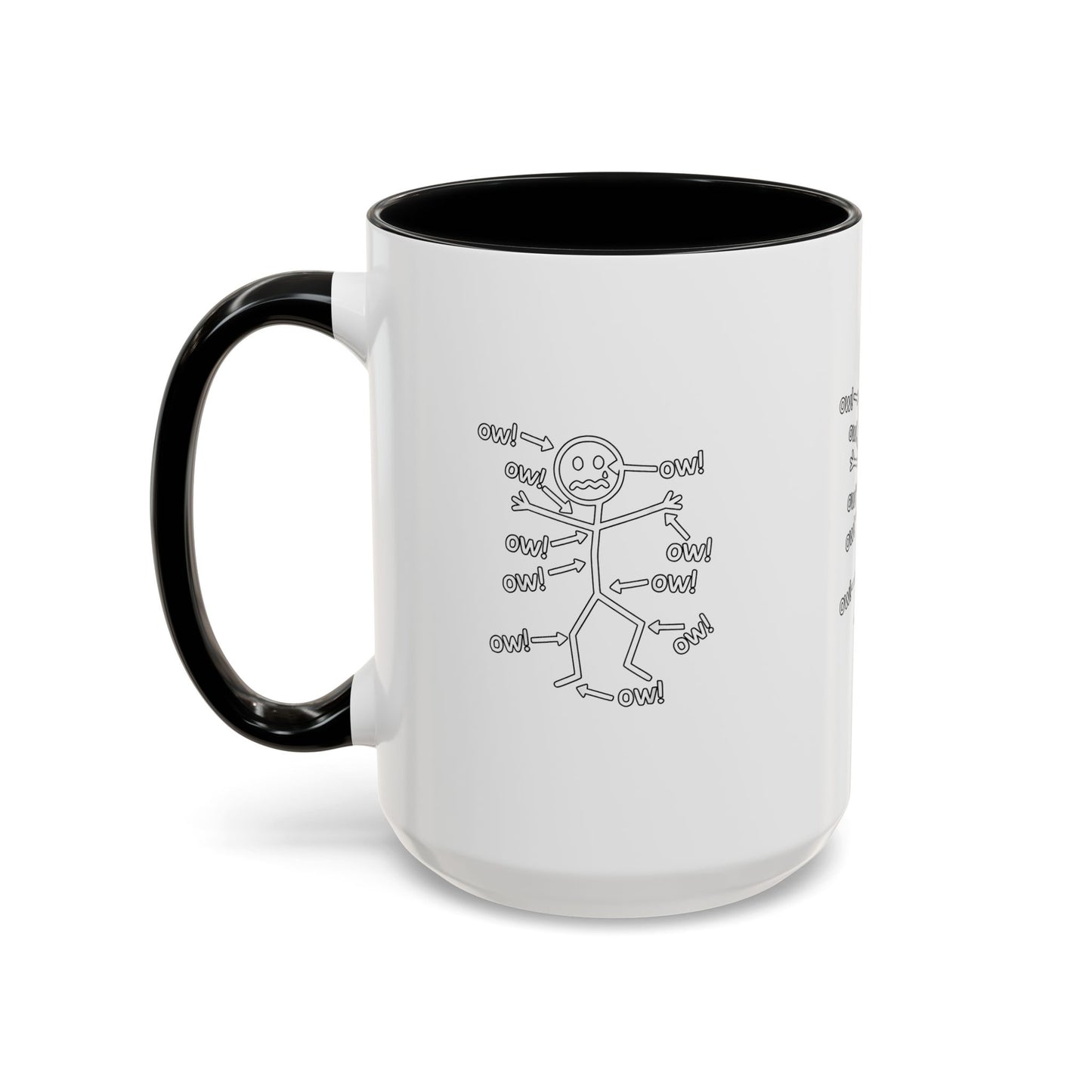 Funny 'Ow!' Stick Figure Coffee Mug