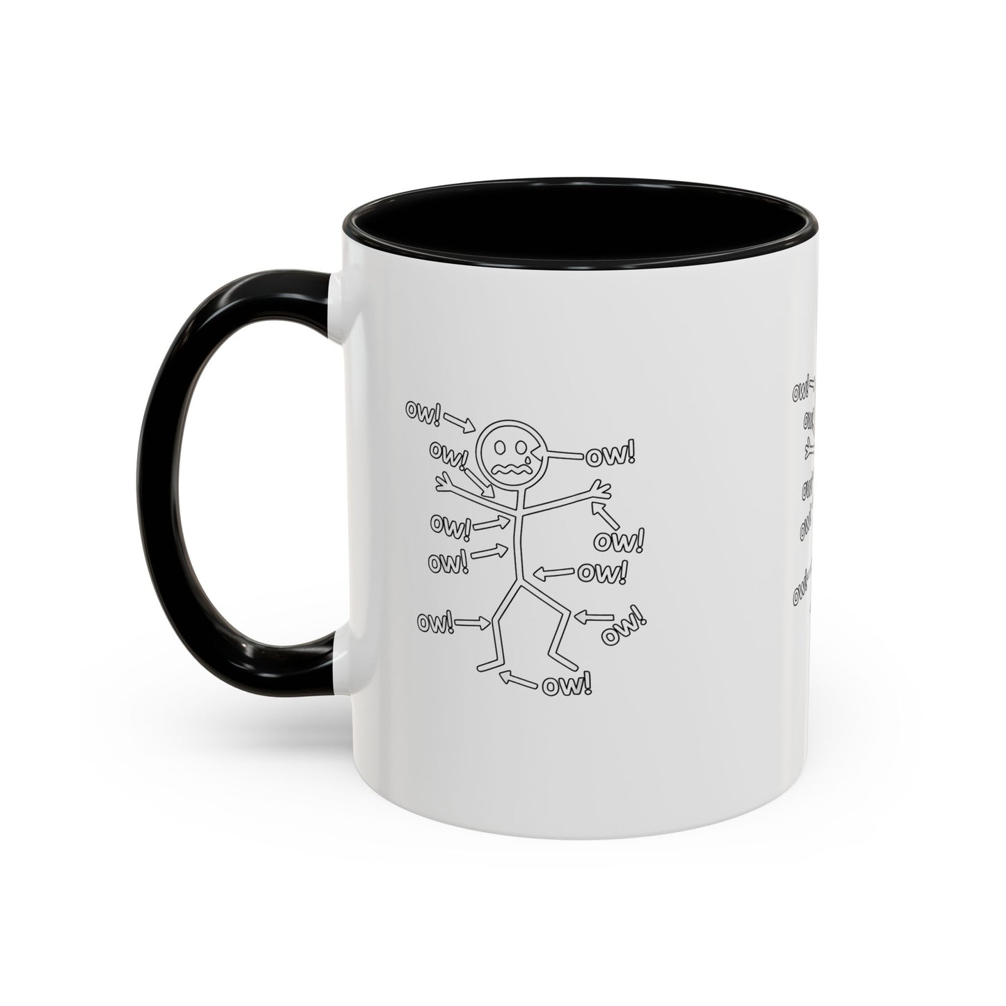 Funny 'Ow!' Stick Figure Coffee Mug