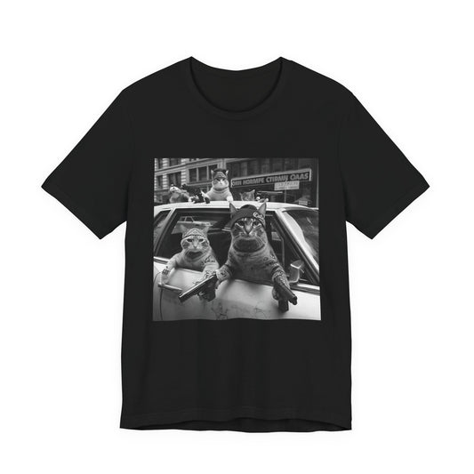 Cat Gang Meme Art Funny Gangster Cats Street T-Shirt