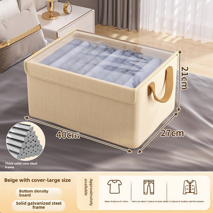 Foldable Clothes Storage Box with Lid