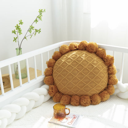 Sunflower Knitted Pillow