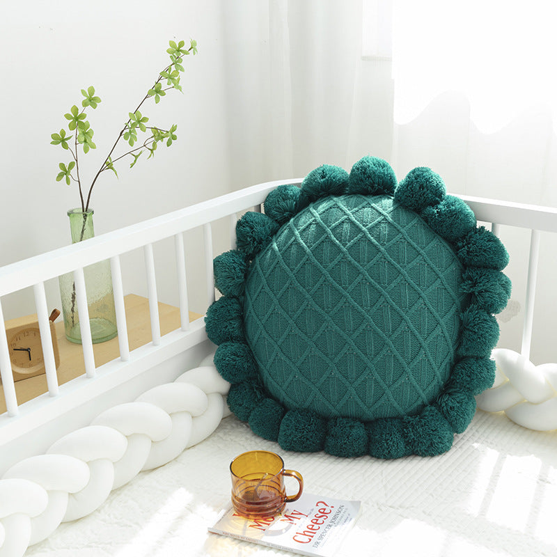 Sunflower Knitted Pillow