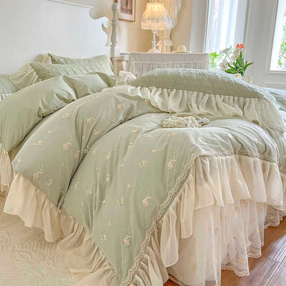 Cotton Bed Skirt Duvet Cover