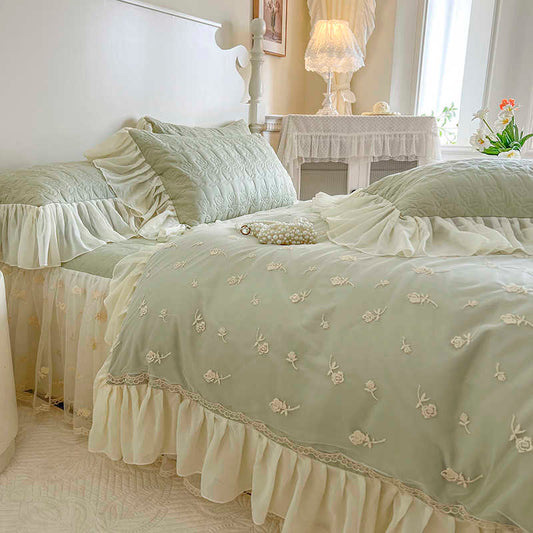 Cotton Bed Skirt Duvet Cover